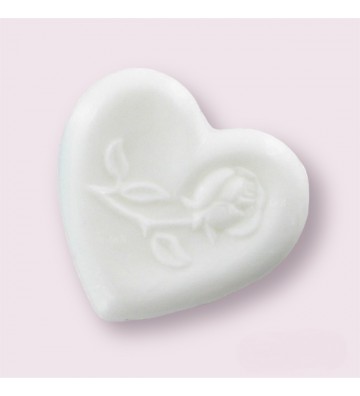 Savon coeur rose blanc